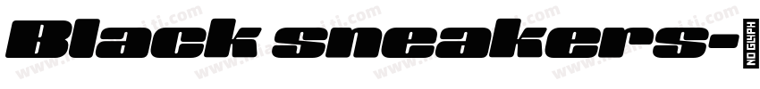 Black sneakers字体转换